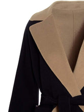 Weekend By Max Mara Coats and Jackets Weekend Max Mara RAIL Camel and Navy Double Faced Reversible Coat 50160319 014 izzi-of-baslow