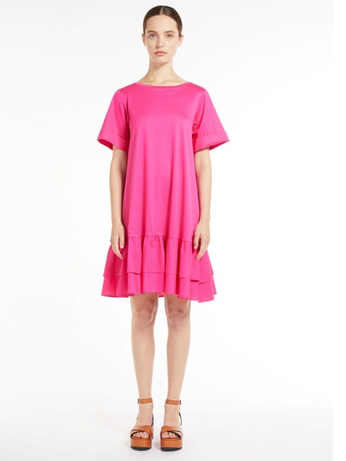 Weekend By Max Mara Dresses Weekend By Max Mara BACCANO Pink Frill Dress 562103216 007 izzi-of-baslow