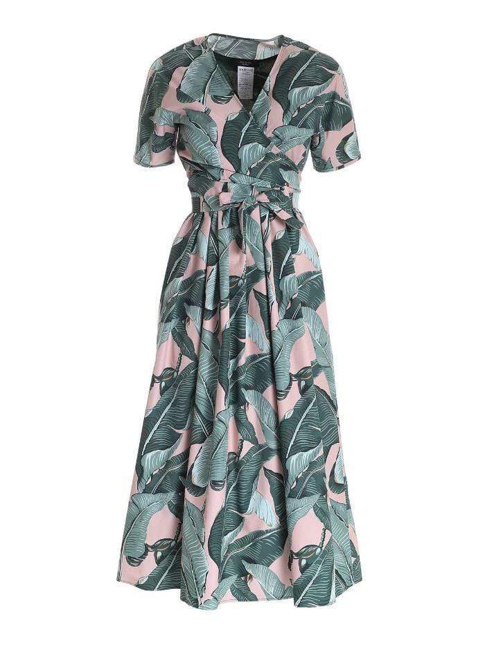 Weekend By Max Mara Dresses Weekend Max Mara ABBOZZI Pink Green Printed Dress 52210711 004 izzi-of-baslow