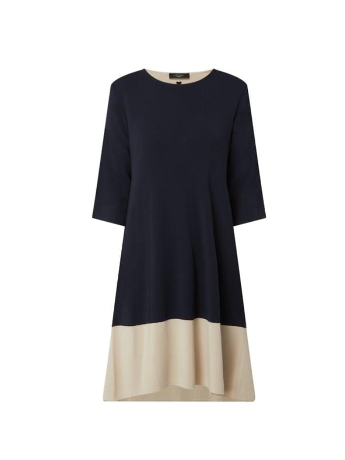 Weekend By Max Mara Dresses Weekend Max Mara OSTENDA Navy and Ecru Panelled Dress 53210217600 izzi-of-baslow