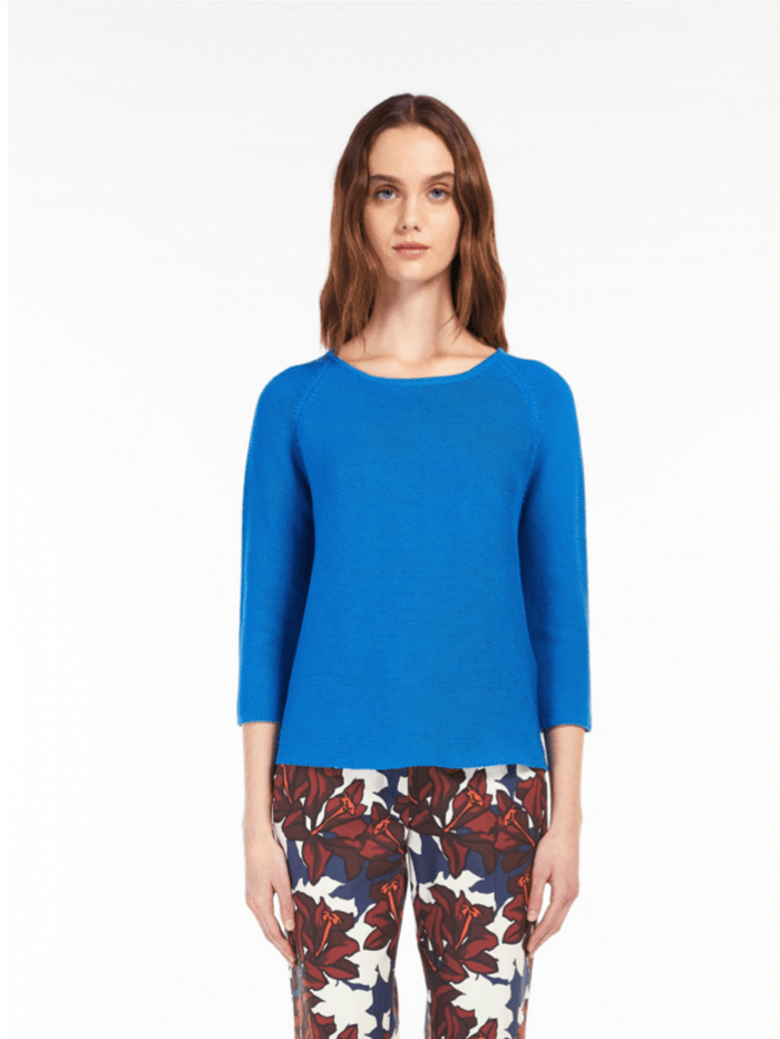 Weekend By Max Mara Knitwear Weekend By Max Mara ADDOTTO Ocean Blue Sweatshirt 536615296 007 izzi-of-baslow