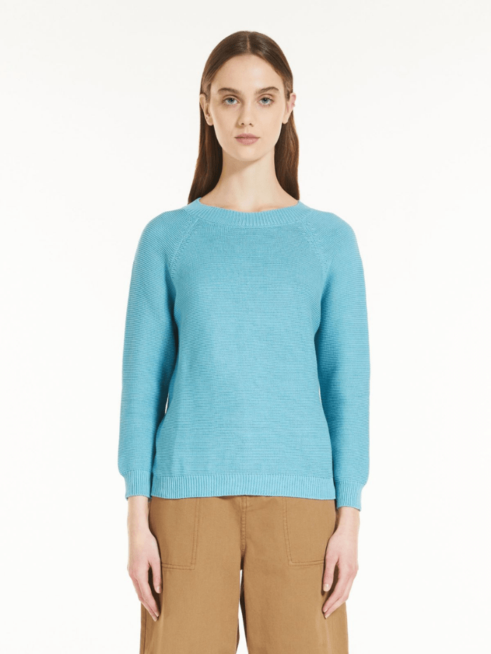 Weekend By Max Mara Knitwear Weekend By Max Mara CASERTA Blue Sweater 536111276 007 izzi-of-baslow