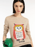 Weekend By Max Mara Knitwear Weekend By Max Mara GALLO Owl Motif Wool Jumper 536613296 005 izzi-of-baslow