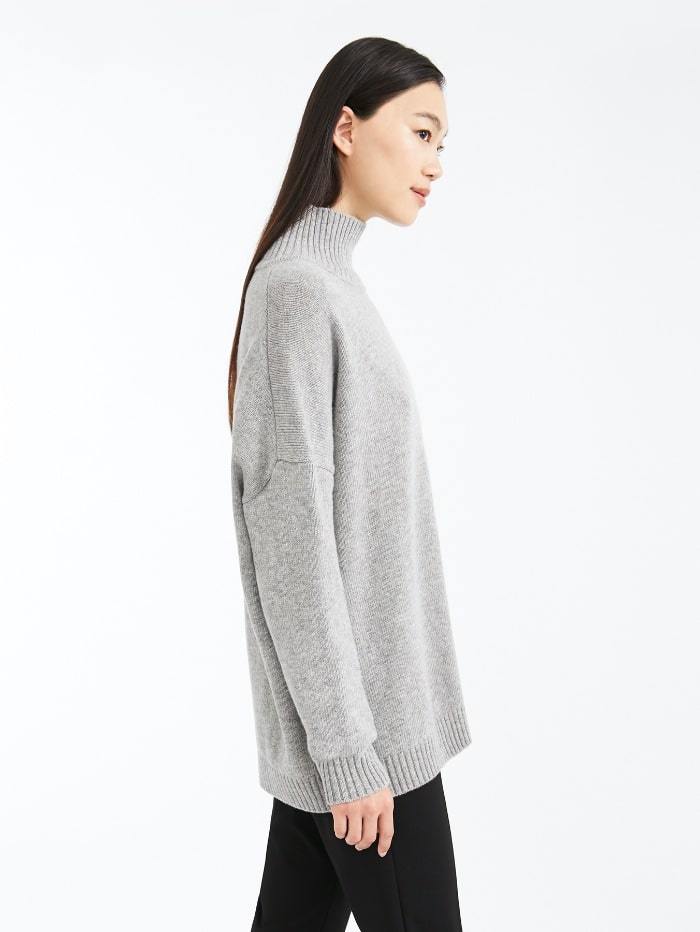 Weekend By Max Mara Knitwear Weekend by Max Mara Tondo Jumper in Grey Virgin Wool 53660603 izzi-of-baslow