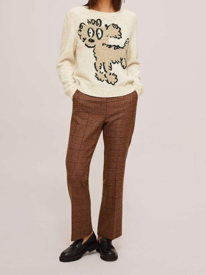 Weekend By Max Mara Knitwear Weekend Max Mara ODESSA Poodle Dog Ivory Sweater 53661219600 001 izzi-of-baslow