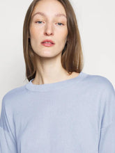 Weekend By Max Mara Knitwear Weekend Max Mara SIBARI Blue Silk Cotton Jumper 53610817600 izzi-of-baslow