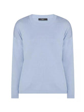 Weekend By Max Mara Knitwear Weekend Max Mara SIBARI Blue Silk Cotton Jumper 53610817600 izzi-of-baslow