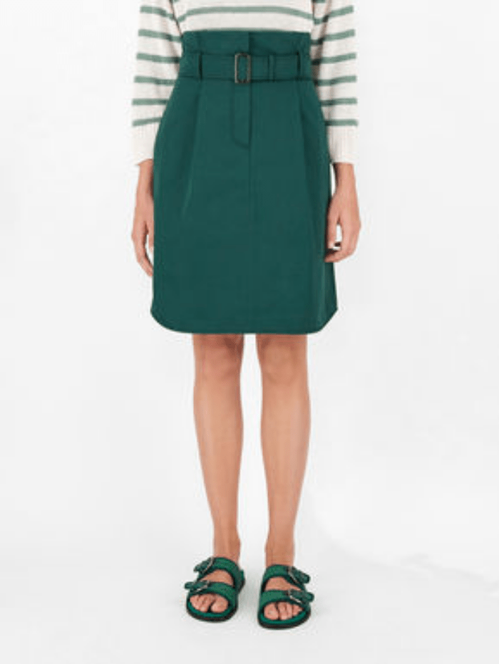 Weekend By Max Mara Skirts 8 Weekend Max Mara MONILE Dark Green Belted Skirt 51010511 002 izzi-of-baslow