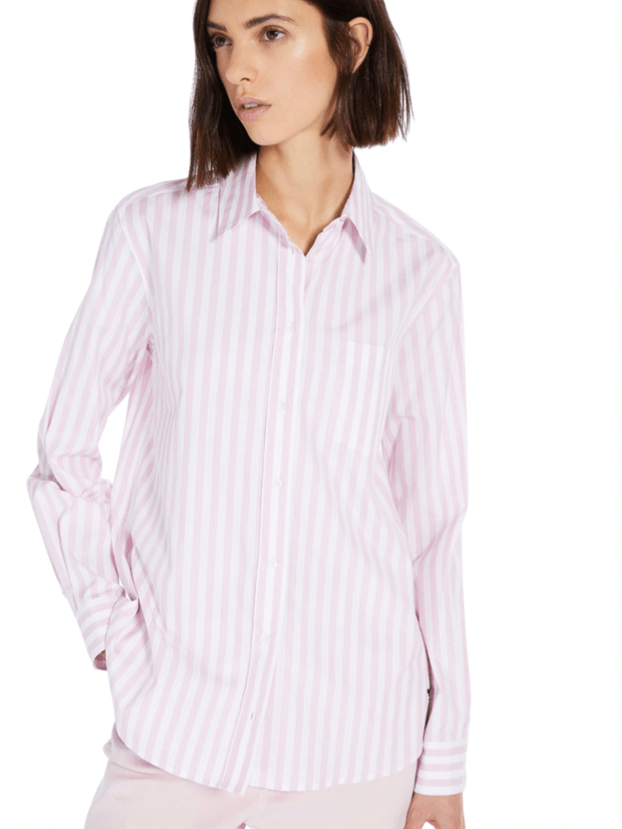 Weekend By Max Mara Tops Weekend By Max Mara Armilla Pink Striped Shirt 2351110137 051 izzi-of-baslow