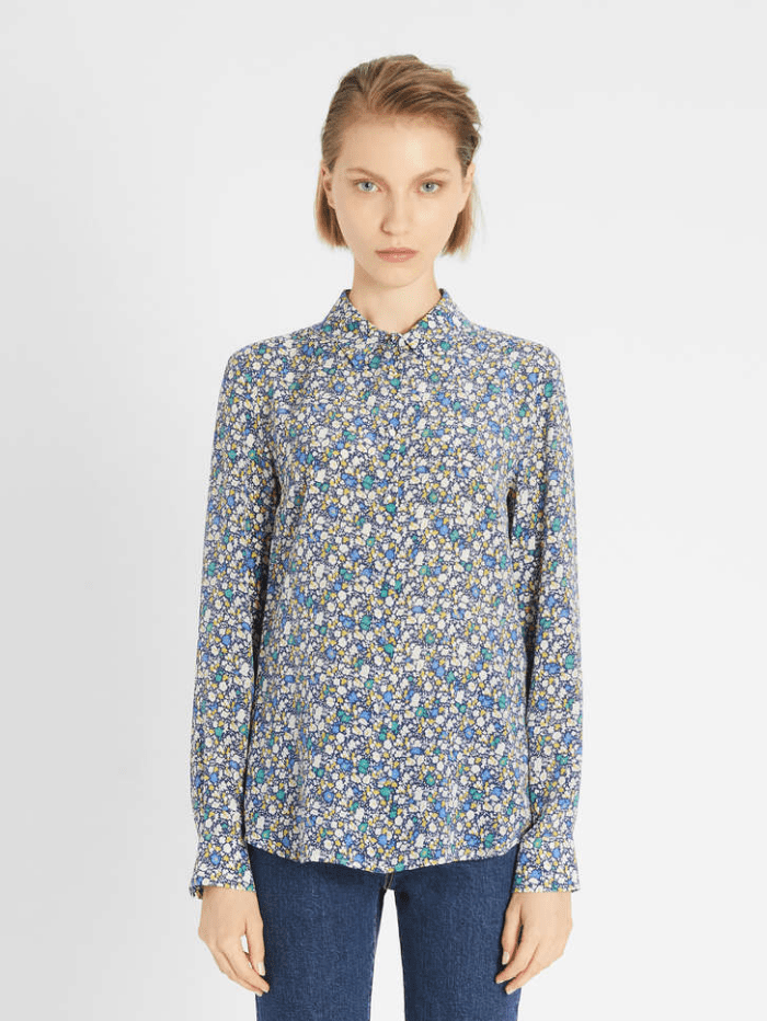 Weekend By Max Mara Tops Weekend Max Mara DANY Silk Printed Shirt 51110417 006 izzi-of-baslow