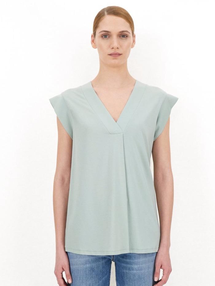 Weekend By Max Mara Tops Weekend Max Mara MULTIC Sage T Shirt 59411511 002 izzi-of-baslow