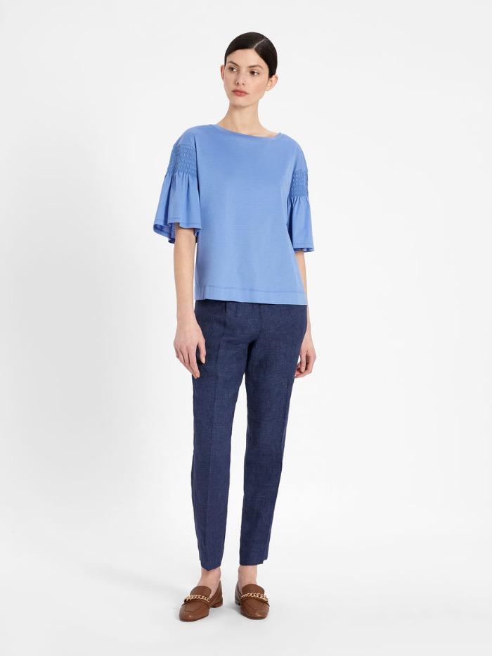 Weekend By Max Mara Tops Weekend Max Mara VANESIO Cornflower Blue T Shirt 59411411 008 izzi-of-baslow