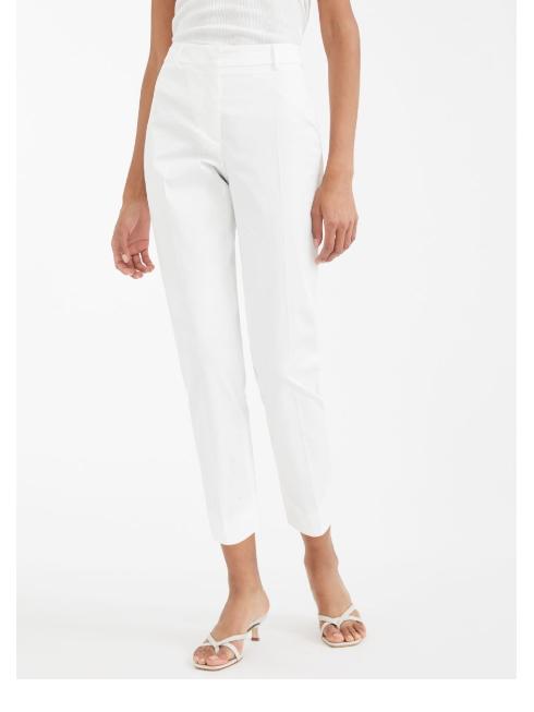 Weekend By Max Mara Trousers Weekend By Max Mara White Cotton Gabardine Trousers Osella 51310201 izzi-of-baslow