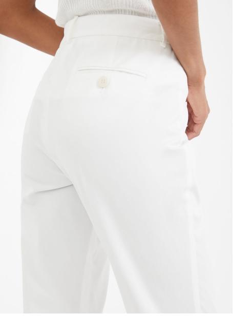 Weekend By Max Mara Trousers Weekend By Max Mara White Cotton Gabardine Trousers Osella 51310201 izzi-of-baslow