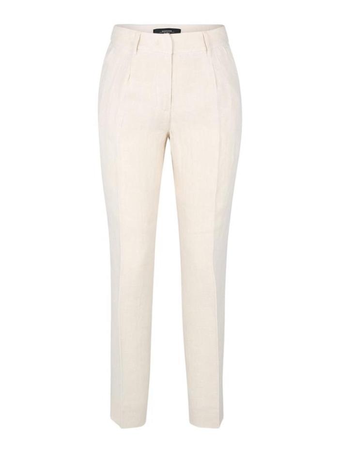 Weekend By Max Mara Trousers Weekend Max Mara MANNA Creamy Beige Linen Trousers 51310411 015 izzi-of-baslow