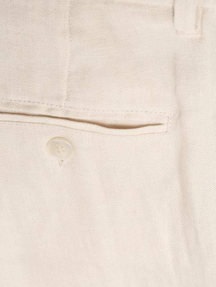 Weekend By Max Mara Trousers Weekend Max Mara MANNA Creamy Beige Linen Trousers 51310411 015 izzi-of-baslow