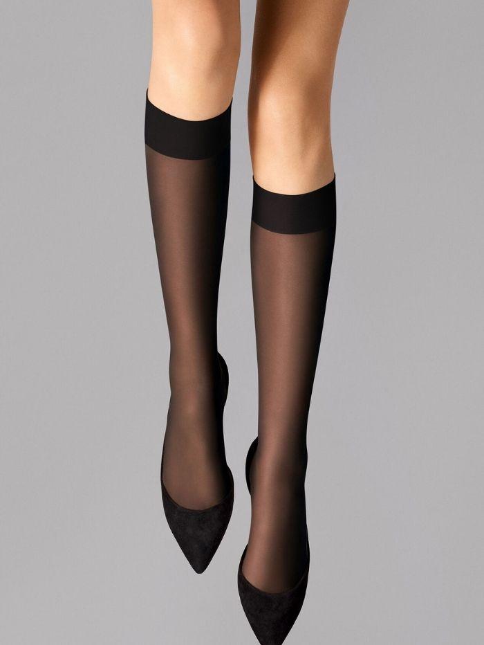 Wolford Accessories Wolford Velvet De Luxe 50 Knee Highs Black 30923 izzi-of-baslow