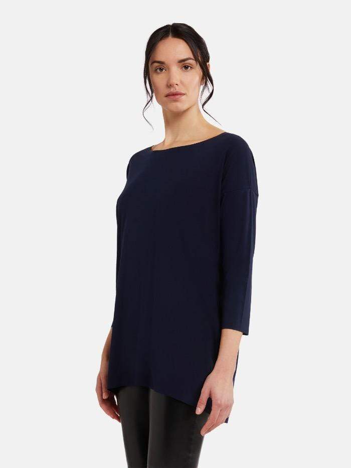 Wolford Ready To Wear By Wolford Wolford Aurora Navy Opal Pure Cut Pullover 52802 5674 izzi-of-baslow