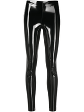 Wolford Ready To Wear By Wolford Wolford Black Latex Patent Leggings 19391 7005 izzi-of-baslow