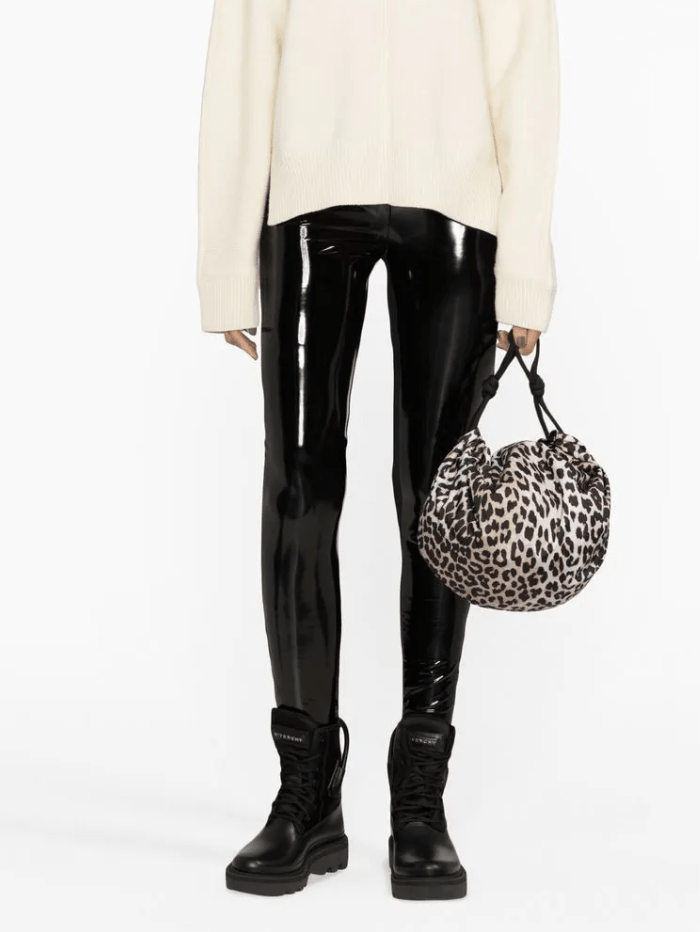 Wolford Ready To Wear By Wolford Wolford Black Latex Patent Leggings 19391 7005 izzi-of-baslow