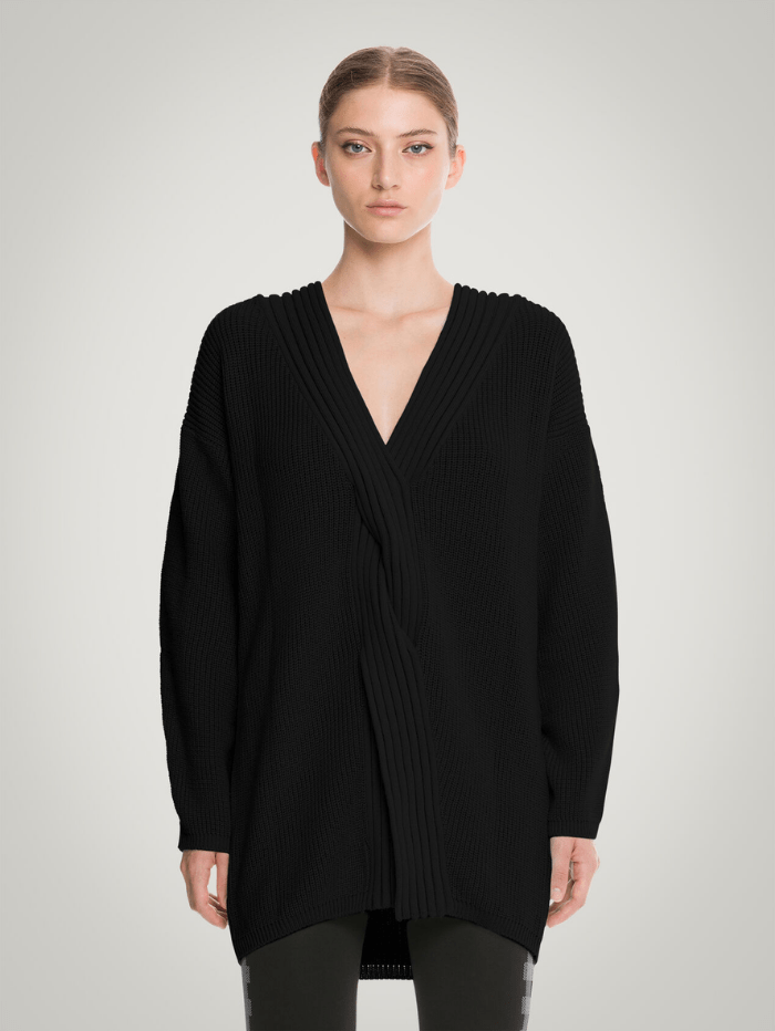 Wolford Ready To Wear By Wolford Wolford Black Merino Wool Heavy Knitted Top 52874 7005 izzi-of-baslow