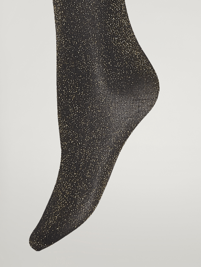 Wolford Ready To Wear By Wolford Wolford Stardust Black &amp; Gold Sparkle Tights 14509 7125 izzi-of-baslow